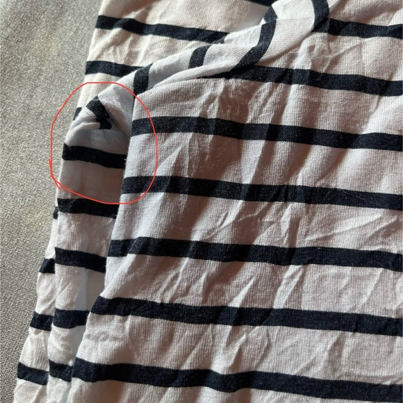 🔹Tom Tailor Blue and White Striped Top with 3/4 Length Sleeves - Picture 10 of 10